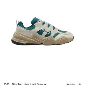 Nike Tech Hera Sneakers in Teal and Beige